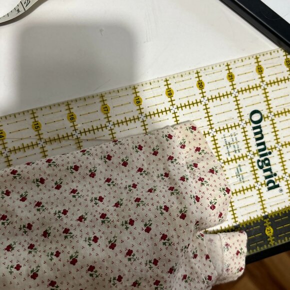 Vintage Dress Cotton Slip Floral Long Sleeve Old Time Clothing Ruffle Collar 3Y - Picture 15 of 16